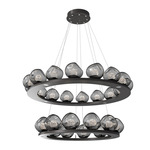 Luna Tiered Chandelier - Graphite / Smoke Floret