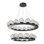 Luna Tiered Chandelier - Graphite / Clear Geo