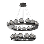 Luna Tiered Chandelier - Graphite / Smoke Geo