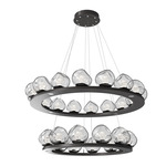 Luna Tiered Chandelier - Graphite / Clear Zircon