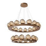 Luna Tiered Chandelier - Novel Brass / Bronze Zircon