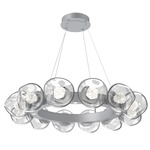 Luna Radial Ring Chandelier - Classic Silver / Clear Zircon