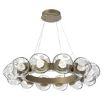 Luna Radial Ring Chandelier - Gilded Brass / Clear Zircon