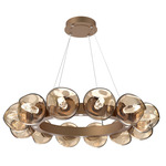 Luna Radial Ring Chandelier - Novel Brass / Bronze Geo