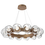 Luna Radial Ring Chandelier - Novel Brass / Clear Zircon