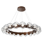 Luna Radial Ring Chandelier - Burnished Bronze / Clear Zircon