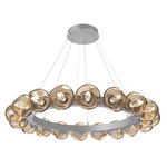 Luna Radial Ring Chandelier - Classic Silver / Bronze Geo