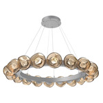 Luna Radial Ring Chandelier - Classic Silver / Bronze Zircon