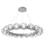 Luna Radial Ring Chandelier - Classic Silver / Clear Zircon