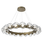 Luna Radial Ring Chandelier - Gilded Brass / Clear Zircon