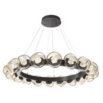 Luna Radial Ring Chandelier - Graphite / Amber Zircon