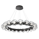 Luna Radial Ring Chandelier - Graphite / Clear Zircon