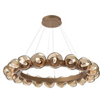 Luna Radial Ring Chandelier - Novel Brass / Bronze Geo