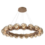 Luna Radial Ring Chandelier - Novel Brass / Bronze Zircon