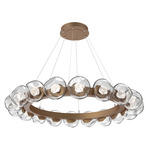 Luna Radial Ring Chandelier - Novel Brass / Clear Zircon