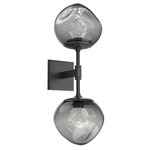 Luna Double Wall Sconce - Graphite / Smoke Zircon