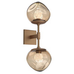 Luna Double Wall Sconce - Novel Brass / Bronze Floret