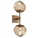 Luna Double Wall Sconce - Novel Brass / Bronze Geo