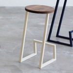 Corktown Stool - Walnut / White