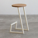 Corktown Stool - Natural Oak / White