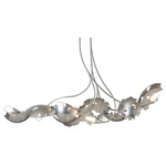 Pangea Linear Pendant - Sterling / Clear/Frosted