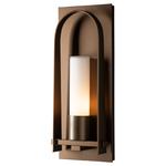 Triomphe Outdoor Wall Light - Coastal Bronze / Opal