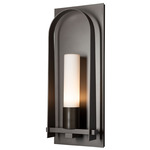 Triomphe Outdoor Wall Light - Coastal Dark Smoke / Opal