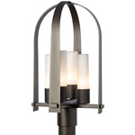 Triomphe Outdoor Post Light - Coastal Oil Rubbed Bronze / Opal
