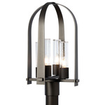 Triomphe Outdoor Post Light - Coastal Oil Rubbed Bronze / Seeded Clear