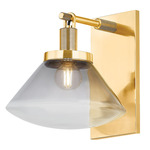 Mendon Wall Light - Aged Brass / Gray