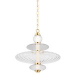 Williams Pendant - Aged Brass / Smoke