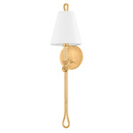 Alburgh Wall Light - Vintage Gold Leaf / White