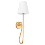 Elmhurst Wall Light - Vintage Gold Leaf / White