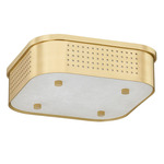 Madison Square Ceiling Light - Aged Brass / Alabaster