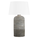 Sutton Manor Table Lamp - Grey / White