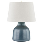 Ridgefield Table Lamp - Navy Blue / Natural