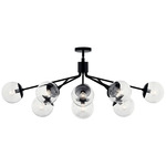 Silvarious Linear Convertible Chandelier - Black / Clear