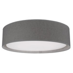 Dalton Ceiling Light - White / Gray Textured Fabric