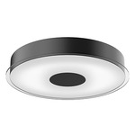 Parker Color Select Ceiling Flush Light - Black / Frosted