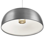 Tia Pendant - White / Brushed Matte Aluminum