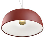 Tia Pendant - White / Oxygen Red