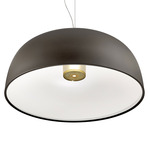 Tia Pendant - White / Metallic Bronze