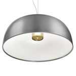 Tia Pendant - White / Brushed Matte Aluminum