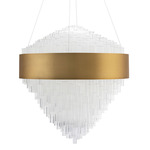 Luzerne Chandelier - Aged Brass / Clear