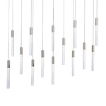 Magic Linear Multi Light Pendant - Polished Nickel / Crystal