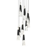 Kilt Color Select Round Multi Light Pendant - Black / Hazy