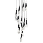 Kilt Color Select Round Multi Light Pendant - Black / Hazy