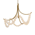 Parel Chandelier - Aged Brass / Alabaster