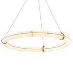 Clique Chandelier - Aged Brass / Alabaster