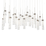 Minx Linear Multi Light Pendant - Antique Nickel / Crystal